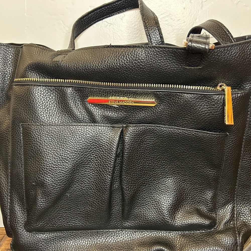 Steve Madden Leather Bag with Matching smaller clutch